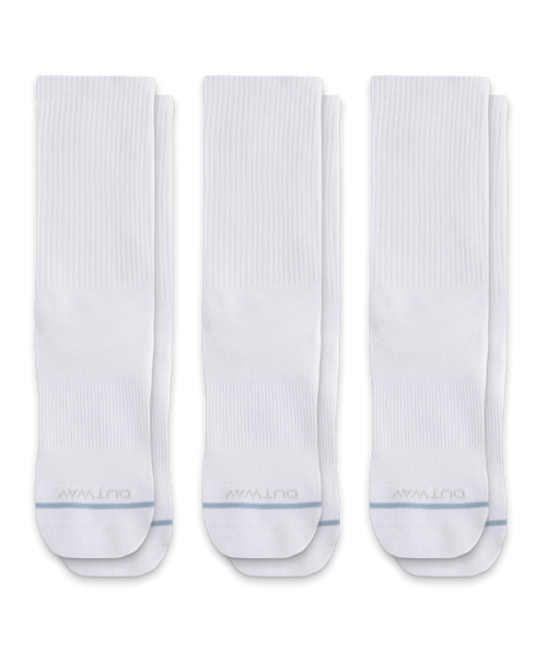 Flagship White Supima Cotton Crew Socks 3-Pack