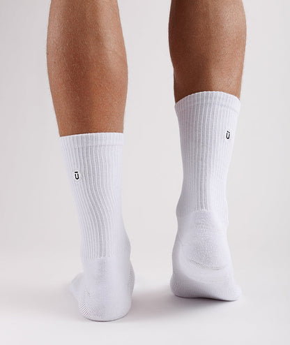 Flagship White Supima Cotton Crew Socks 3-Pack