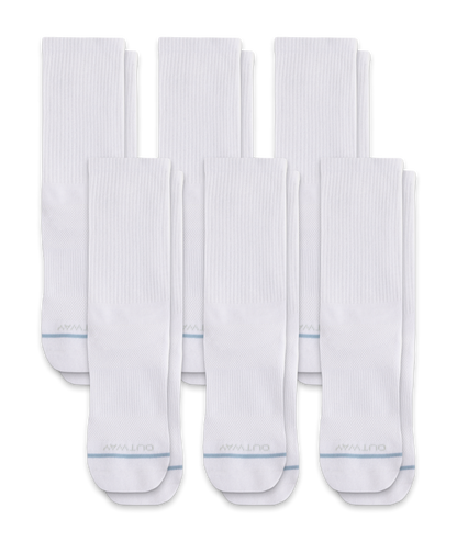 Flagship White Supima Cotton Crew Socks 6-Pack
