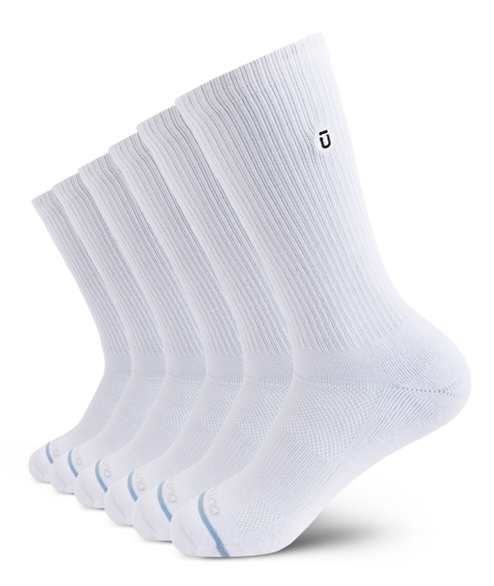 Flagship White Supima Cotton Crew Socks 6-Pack