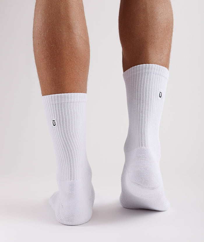 Flagship White Supima Cotton Crew Socks 6-Pack