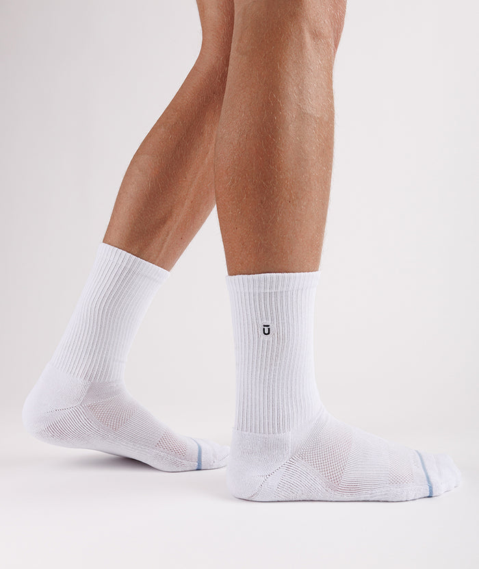Flagship White Supima Cotton Crew Socks 6-Pack