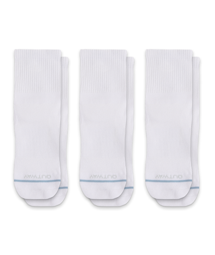 Flagship White Supima Cotton Quarter Socks 3-Pack