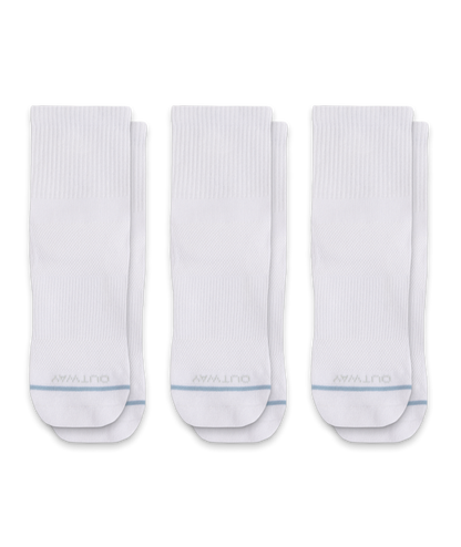 Flagship White Supima Cotton Quarter Socks 3-Pack
