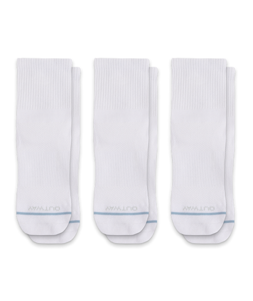 Flagship White Supima Cotton Quarter Socks 3-Pack
