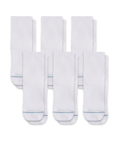 Flagship White Supima Cotton Quarter Socks 6-Pack