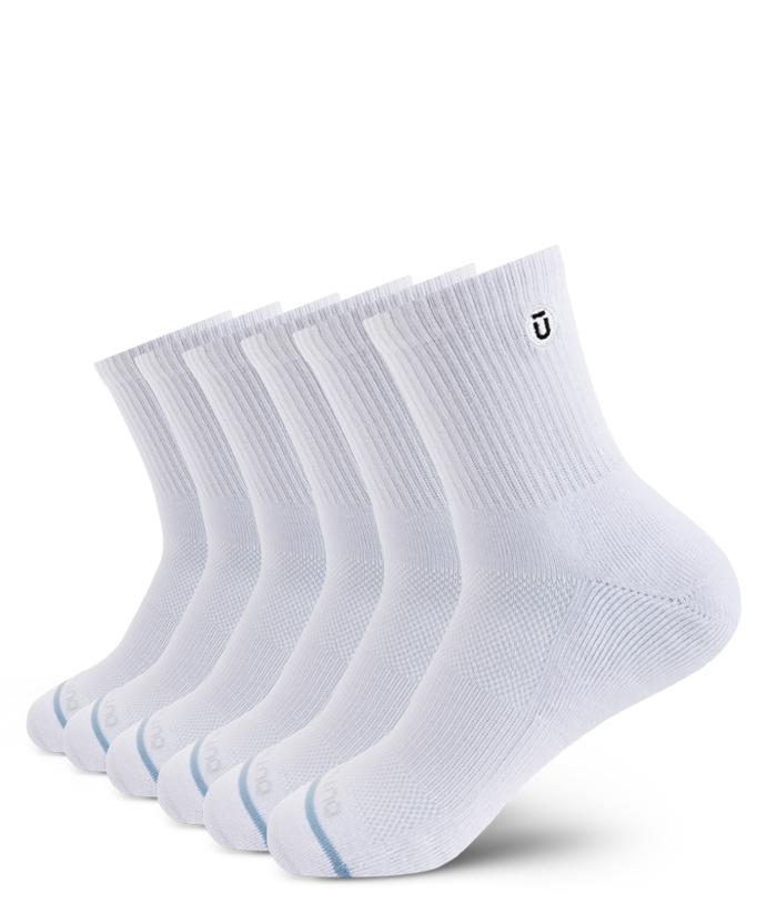 Flagship White Supima Cotton Quarter Socks 6-Pack