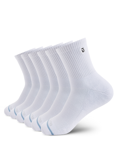 Flagship White Supima Cotton Quarter Socks 6-Pack