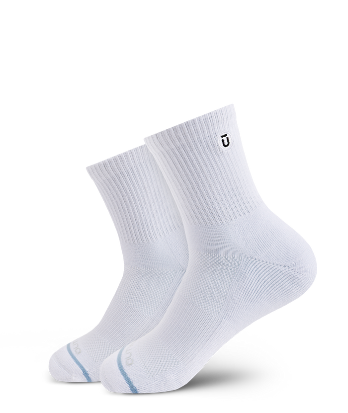 Flagship White Supima Cotton Quarter Socks