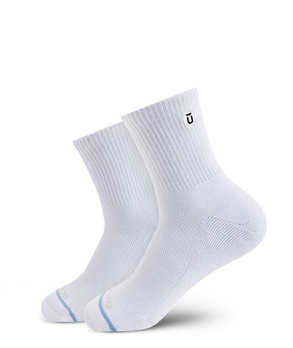 Flagship White Supima Cotton Quarter Socks