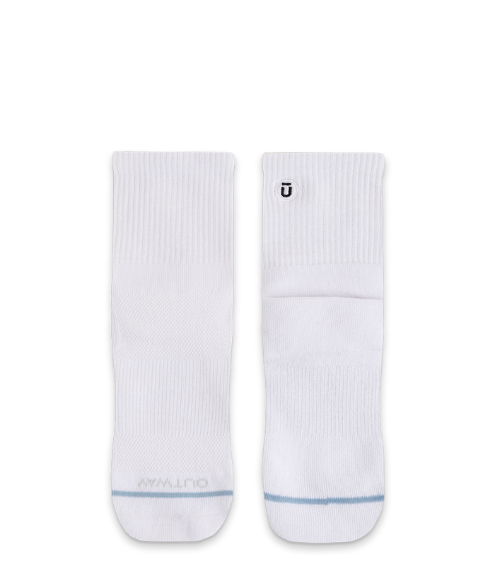 Flagship White Supima Cotton Quarter Socks