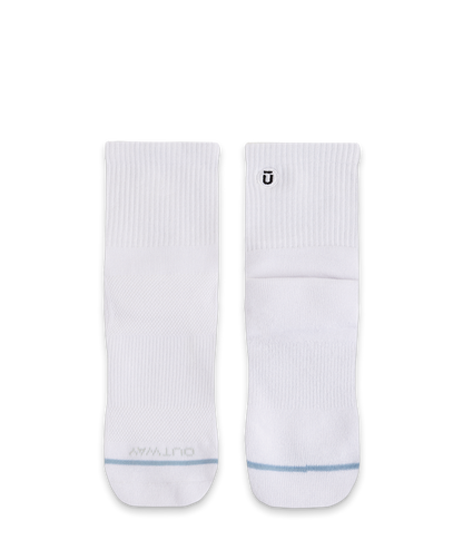 Flagship White Supima Cotton Quarter Socks