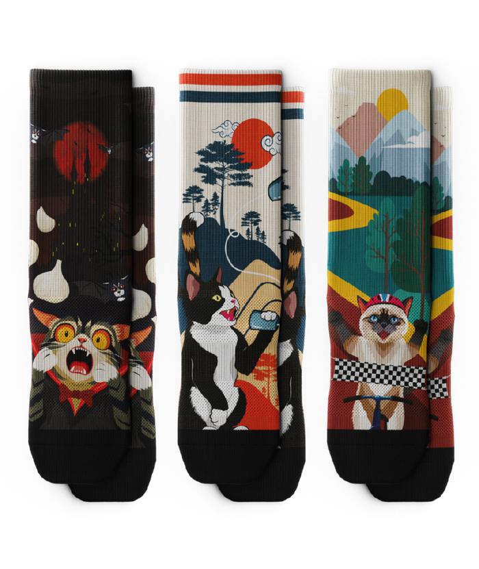 Floppy Fluffy Athletic Crew Socks 3-Pack