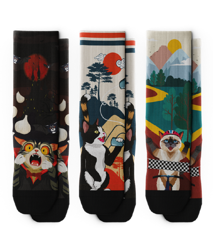 Floppy Fluffy Athletic Crew Socks 3-Pack