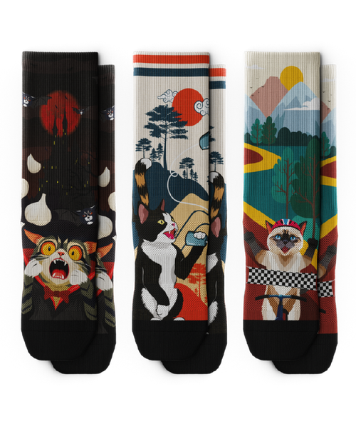 Floppy Fluffy Athletic Crew Socks 3-Pack