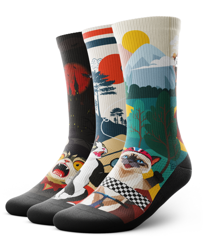 Floppy Fluffy Athletic Crew Socks 3-Pack