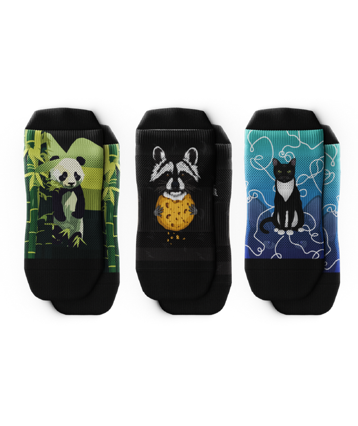 Fluffy Athletic Ankle Socks 3-Pack