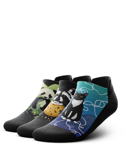 Fluffy Athletic Ankle Socks 3-Pack