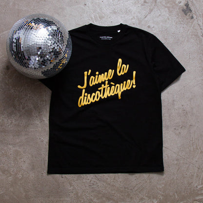 Gold J'aime Discotheque - Tshirt - Black