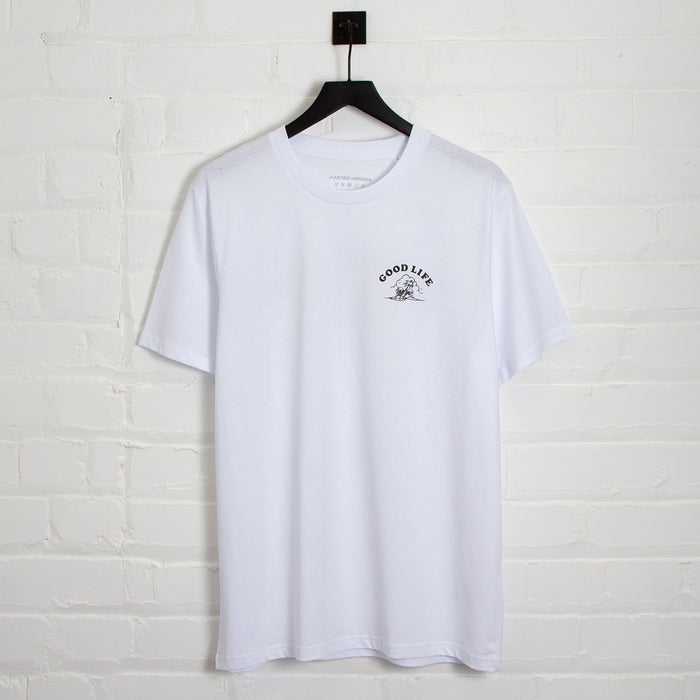 Good Life Black Print - Tshirt - White