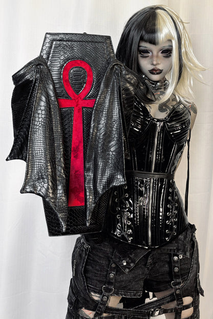 Ankh Coffin Batwing Bag [Snakeskin]