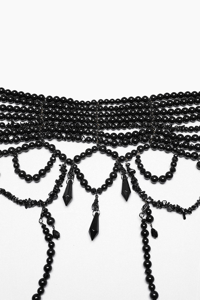 Crystal Witch Choker with Detachable Cloak Harness