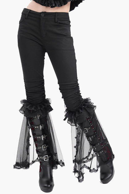 Black Mast Ruffle Flared Pants