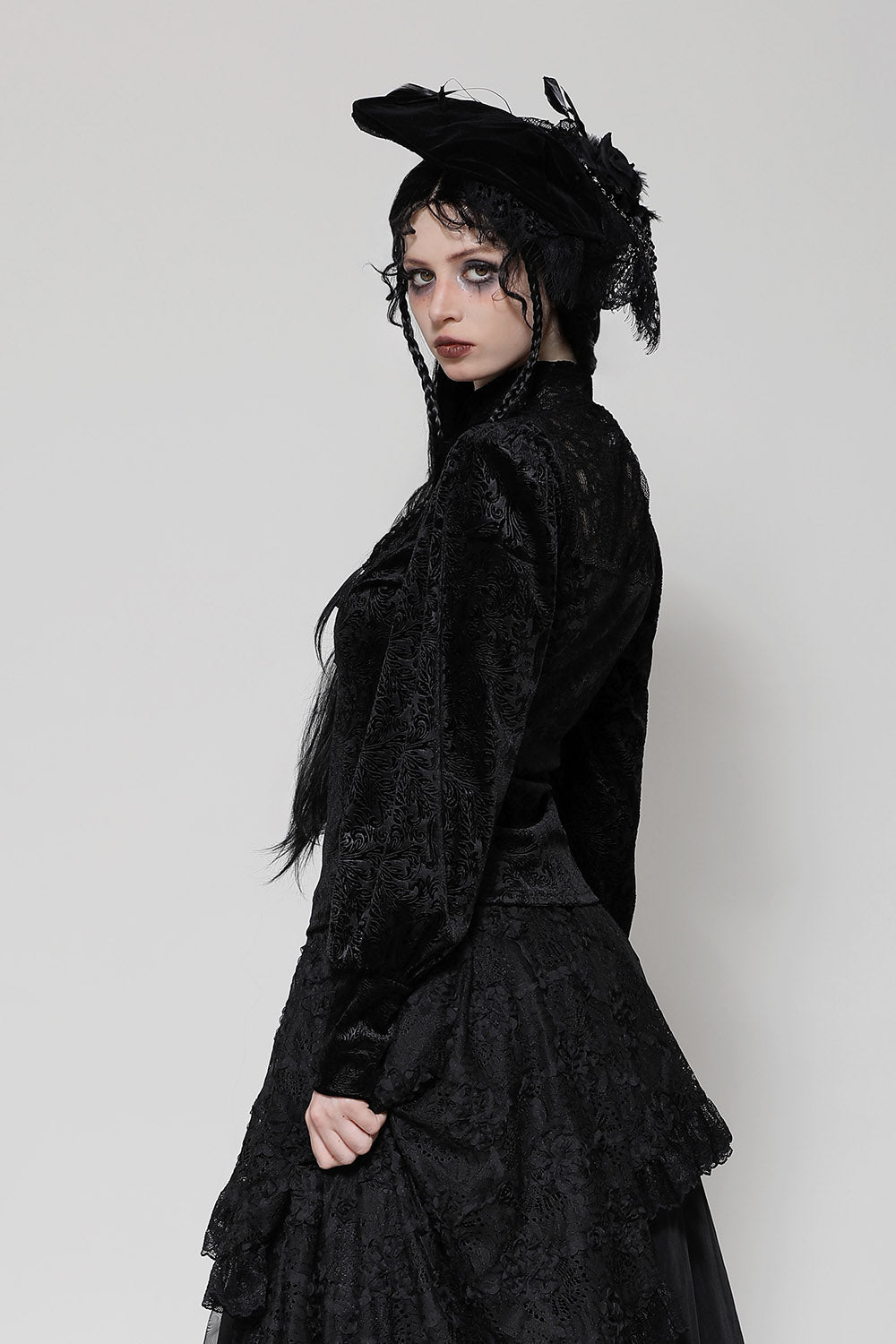 Blessed Be Victorian Goth Turtleneck Top