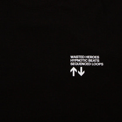 Green Sequence Sphere Back Print - Tshirt - Black
