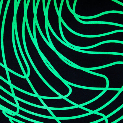 Green Sequence Sphere Front Print - Tshirt - Black