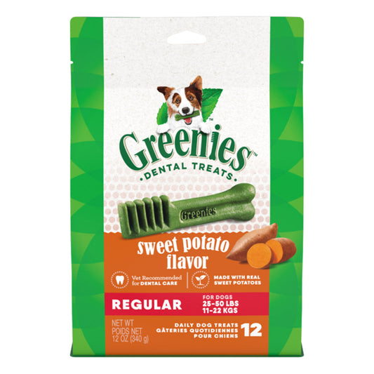 Greenies - Sweet Potato Flavor Dental Dog Treats Regular 11 - 22kg