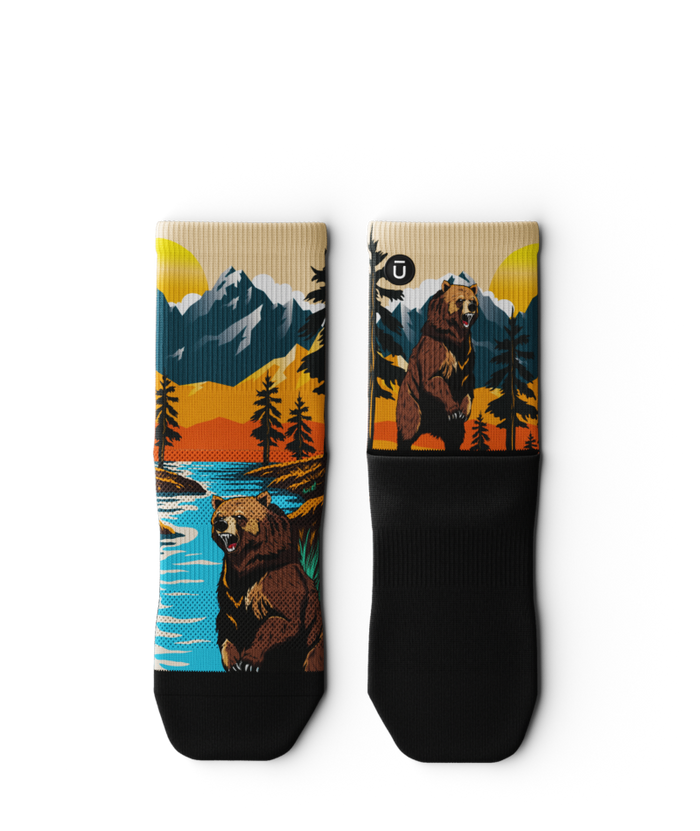 Grizzly Bear Athletic Quarter Socks