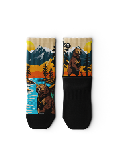 Grizzly Bear Athletic Quarter Socks