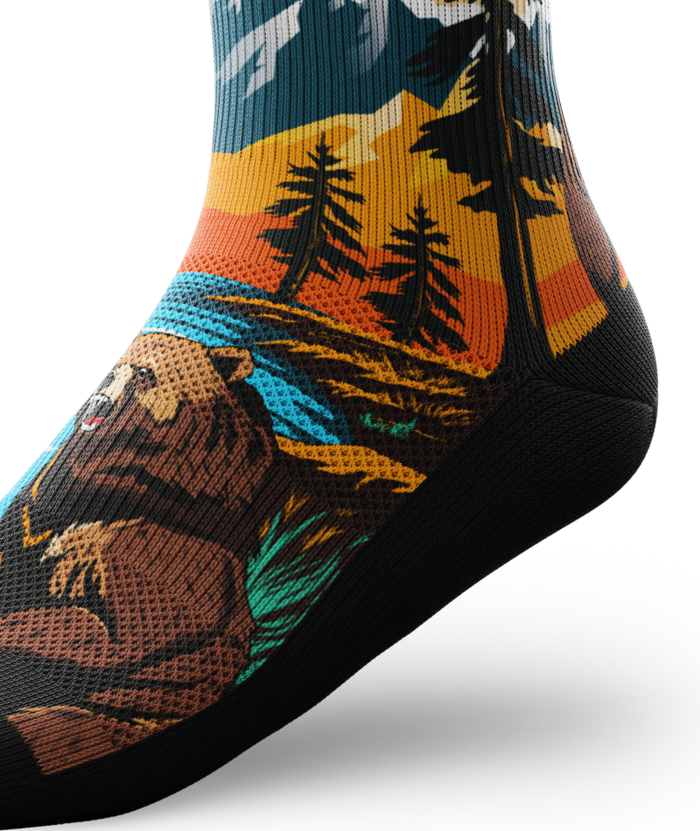 Grizzly Bear Athletic Quarter Socks