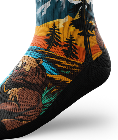 Grizzly Bear Athletic Quarter Socks