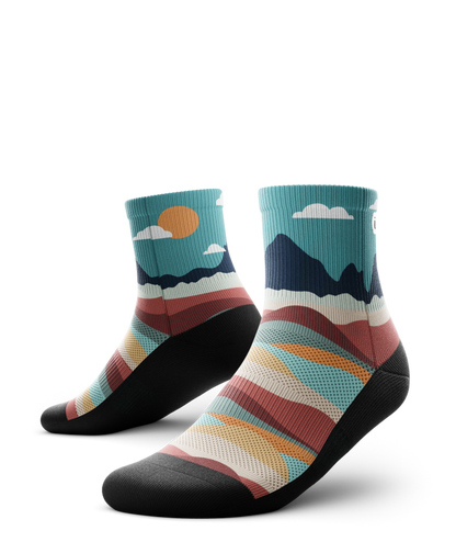 Head In The Clouds Athletic Quarter Socks