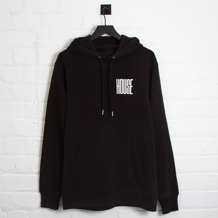 Higher House Back Print - Hood - Black