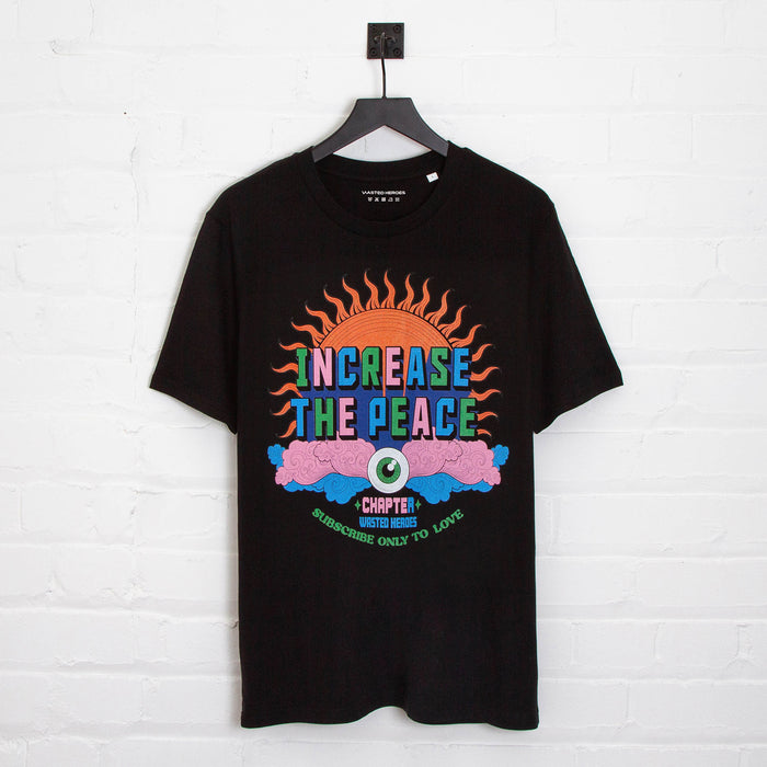 Increase The Peace Front Print - Tshirt - Black