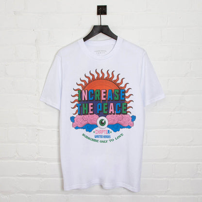 Increase The Peace Front Print - Tshirt - White