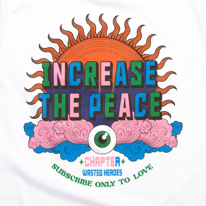 Increase The Peace Front Print - Tshirt - White
