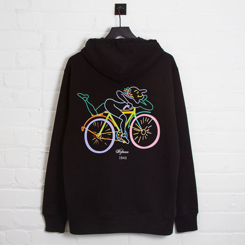 Kaleidoscopic Hofmann Back Print - Hood - Black