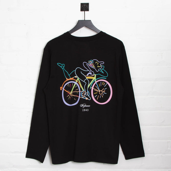 Kaleidoscopic Hofmann Back Print - Long Sleeve Tshirt - Black