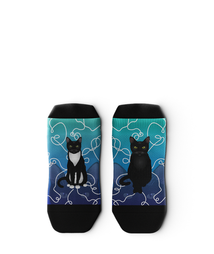 Kitten Around Athletic Ankle Socks