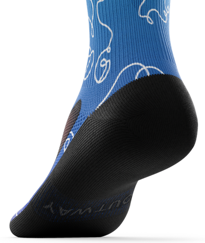 Kitten Around Athletic Knee High Compression Socks