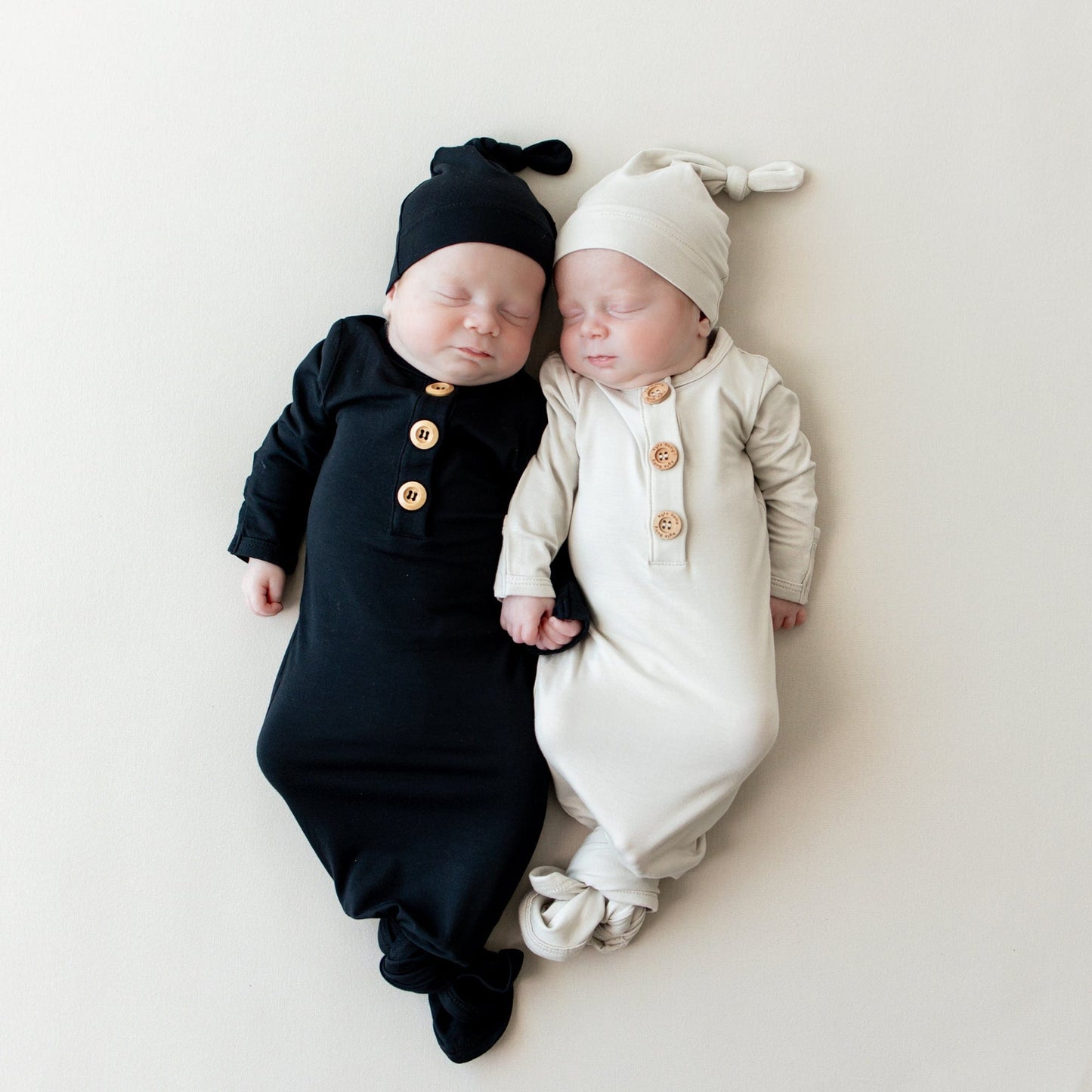 Knotted Gown with Hat Set in Oat