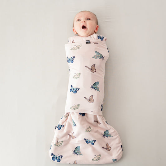 Sleep Bag Swaddler in Blush Butterfly 1.0