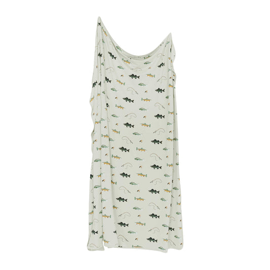 Swaddle Blanket in Fishing