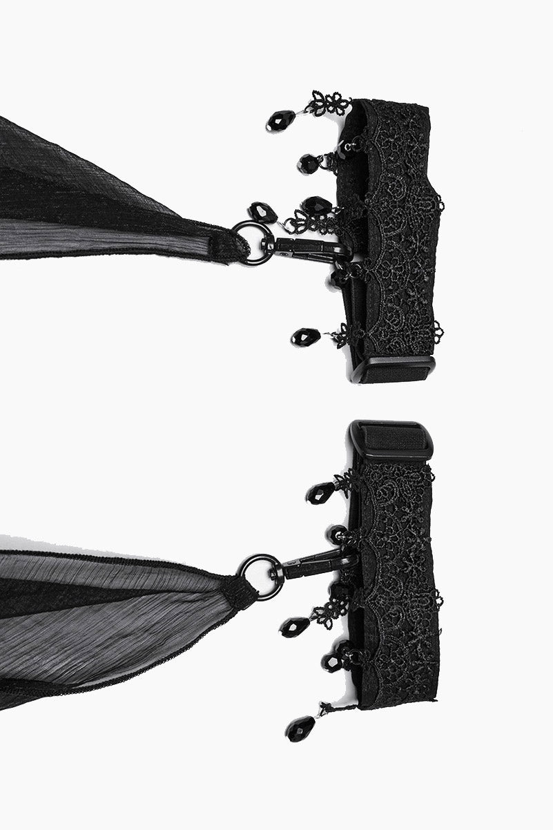 Crystal Witch Choker with Detachable Cloak Harness