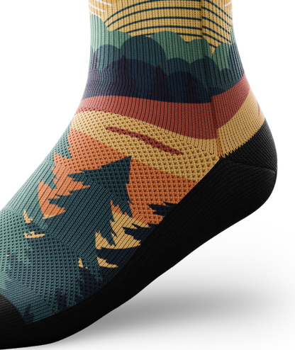 Meandering Athletic Crew Socks