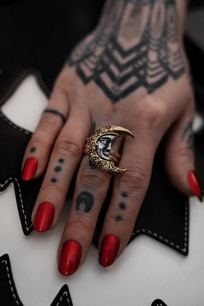 Celestial Crescent Ring